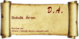 Dobák Áron névjegykártya