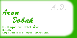 aron dobak business card